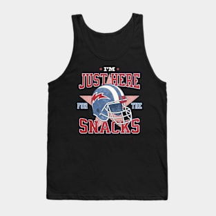 I'm Just Here For The Snacks Funny Football Fan Game Day Tank Top